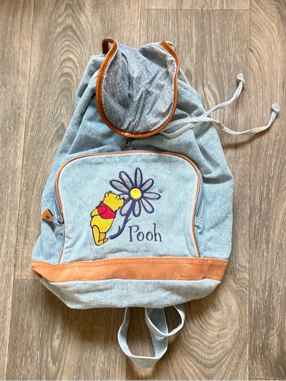 Winnie The Pooh Denim Backpack - 1990
